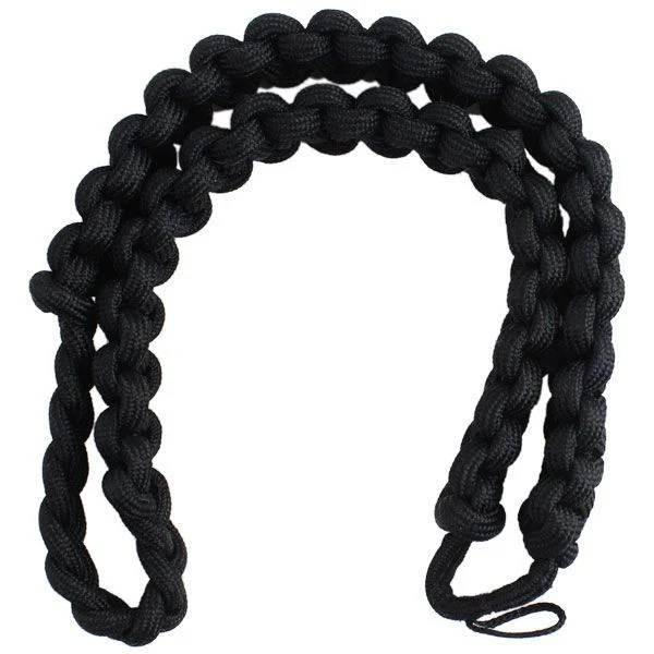 Army Shoulder Cord: 2723 Interwoven One Color Black/Chaplain