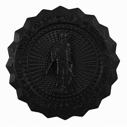 Army ID Badge: Army National Guard Recruiting and Retention - black metal