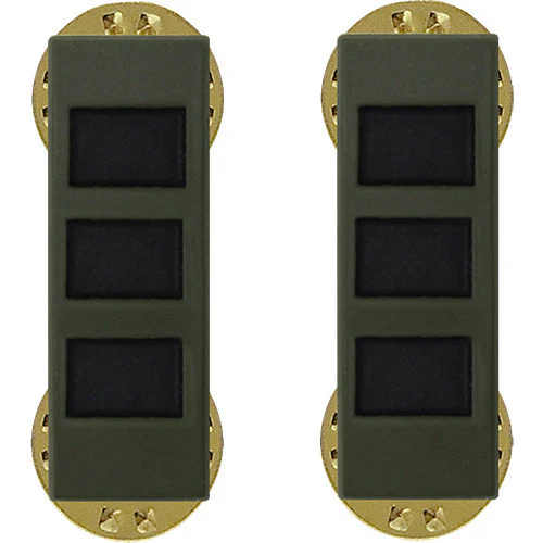 Army Insignia Rank: Warrant Officer 3 - black metal
