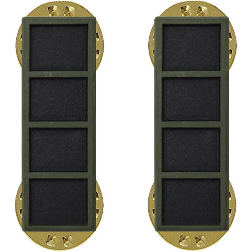 Army Insignia Rank: Warrant Officer 4 - black metal