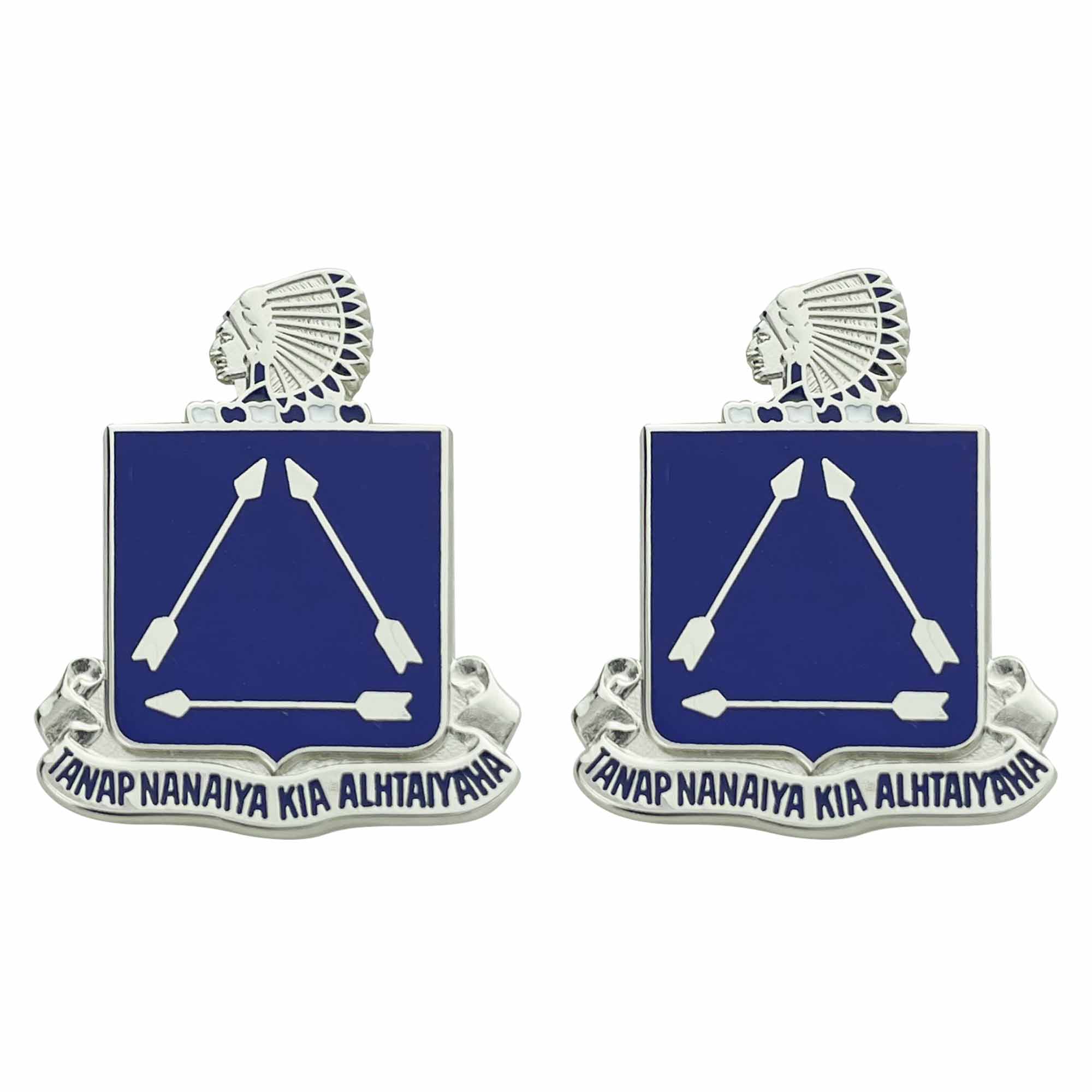 Army Crest: 180th Cavalry Regiment - Motto: Tanap Nanaiya Kia Alhtaiyaha