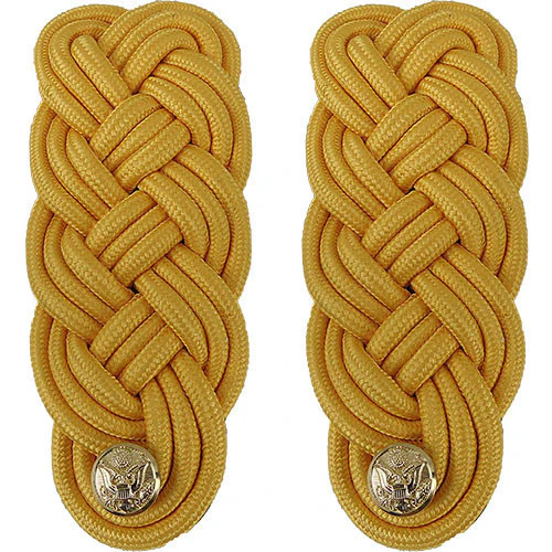 Army Shoulder Knot: Gold Color Rayon - male