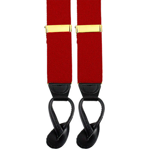 Army Suspenders: Artillery - leather ends