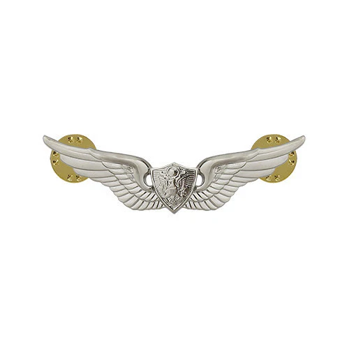 Army Badge: Aircraft Crewman: Aircrew - 2" blouse miniature, mirror finish