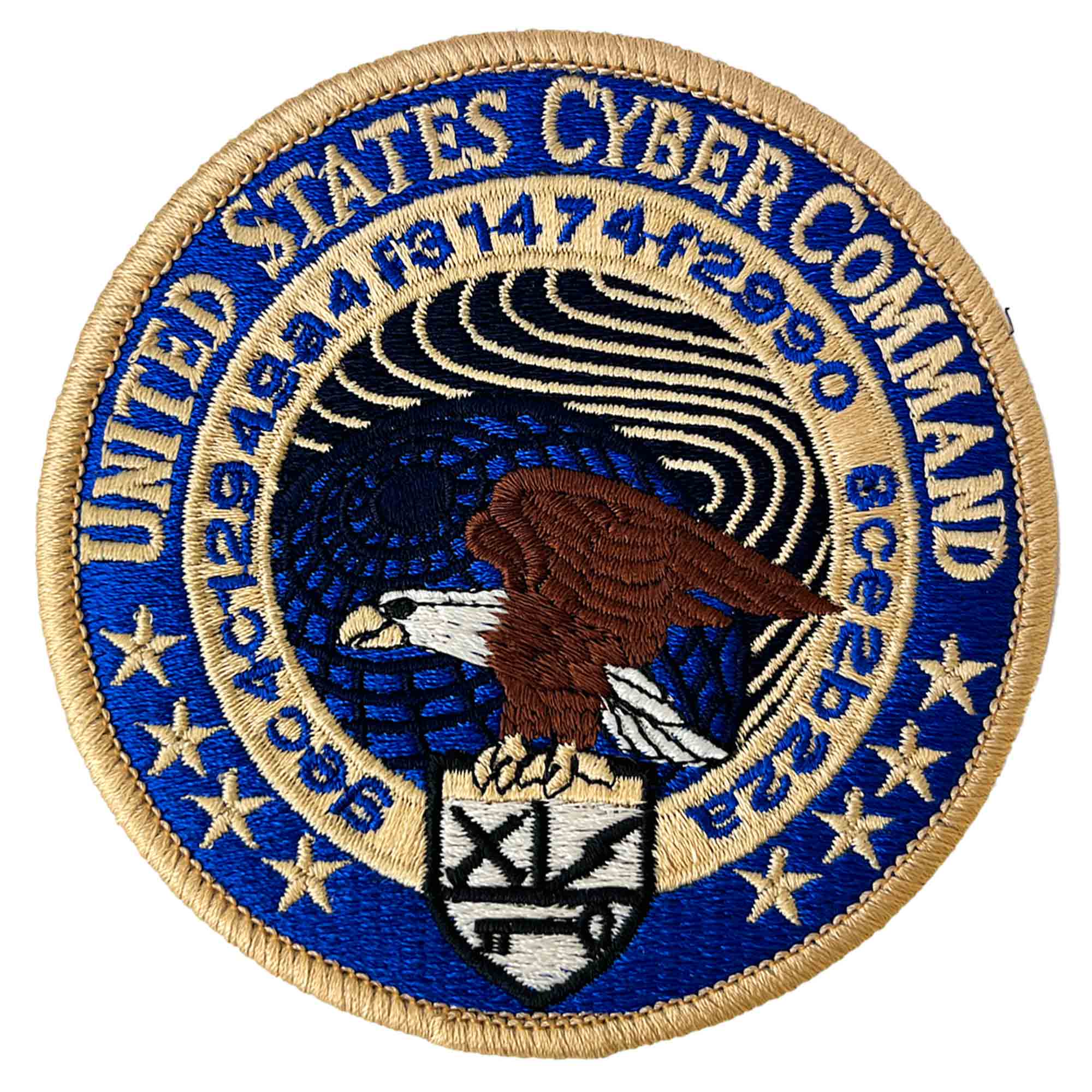 Army Patch: US Army Element Cyber Command - full color with hook closure