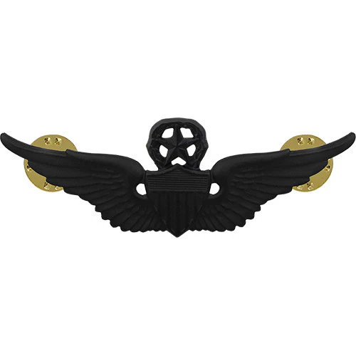 Army Badge: Master Aviator - regulation size, black metal