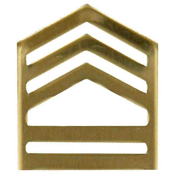 Army ROTC Chevron: Sergeant First Class - brass