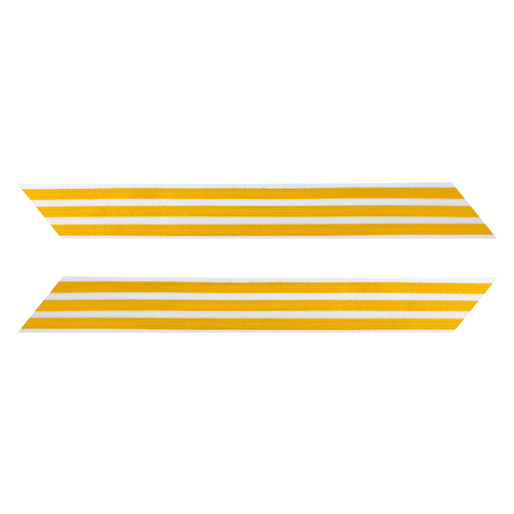 Army Service Stripe: Gold Embroidered on White - female, set of 3