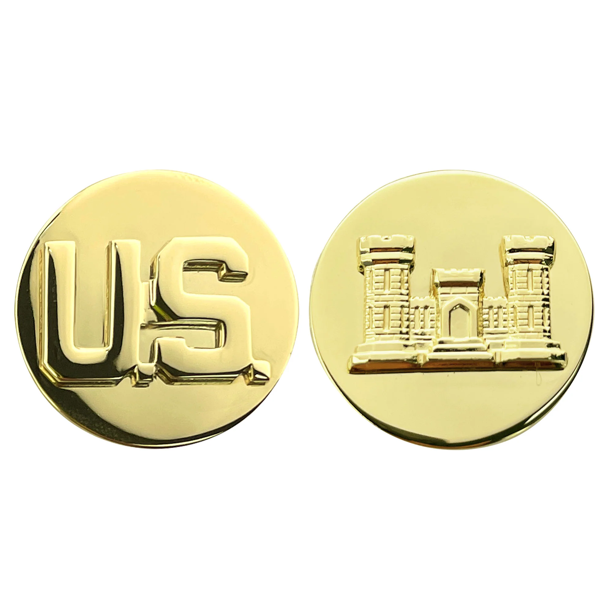 Army Enlisted Branch of Service Collar Device: U.S. and Engineer