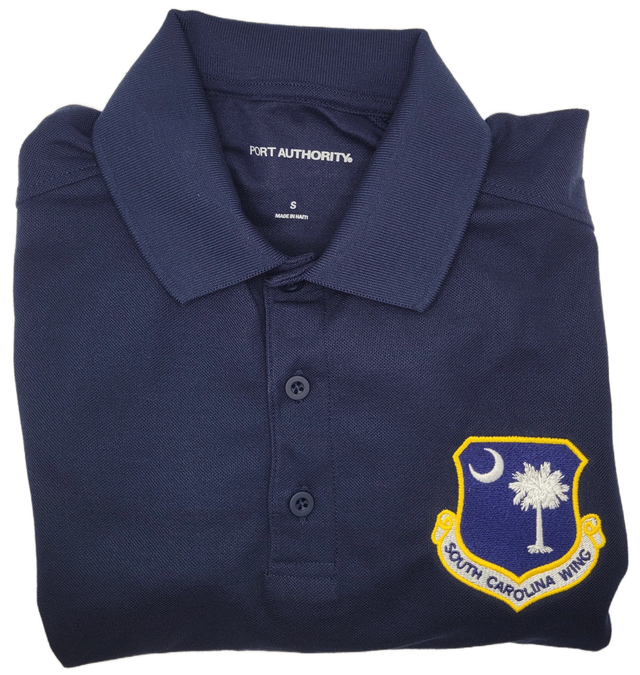 Civil Air Patrol Leisure Shirt: Polo (Navy Blue) with Wing/Region Emb Male - Image 14