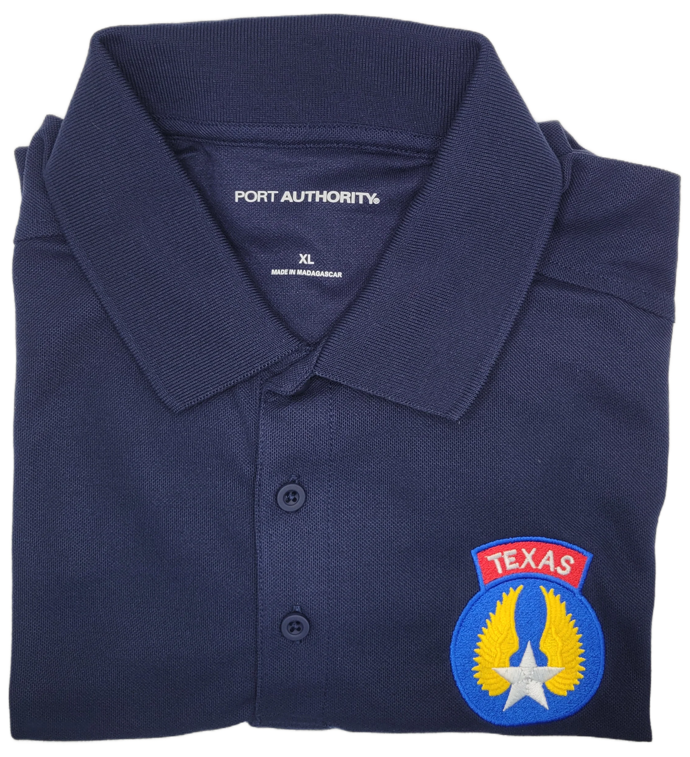 Civil Air Patrol Leisure Shirt: Polo (Navy Blue) with Wing/Region Emb Male - Image 16