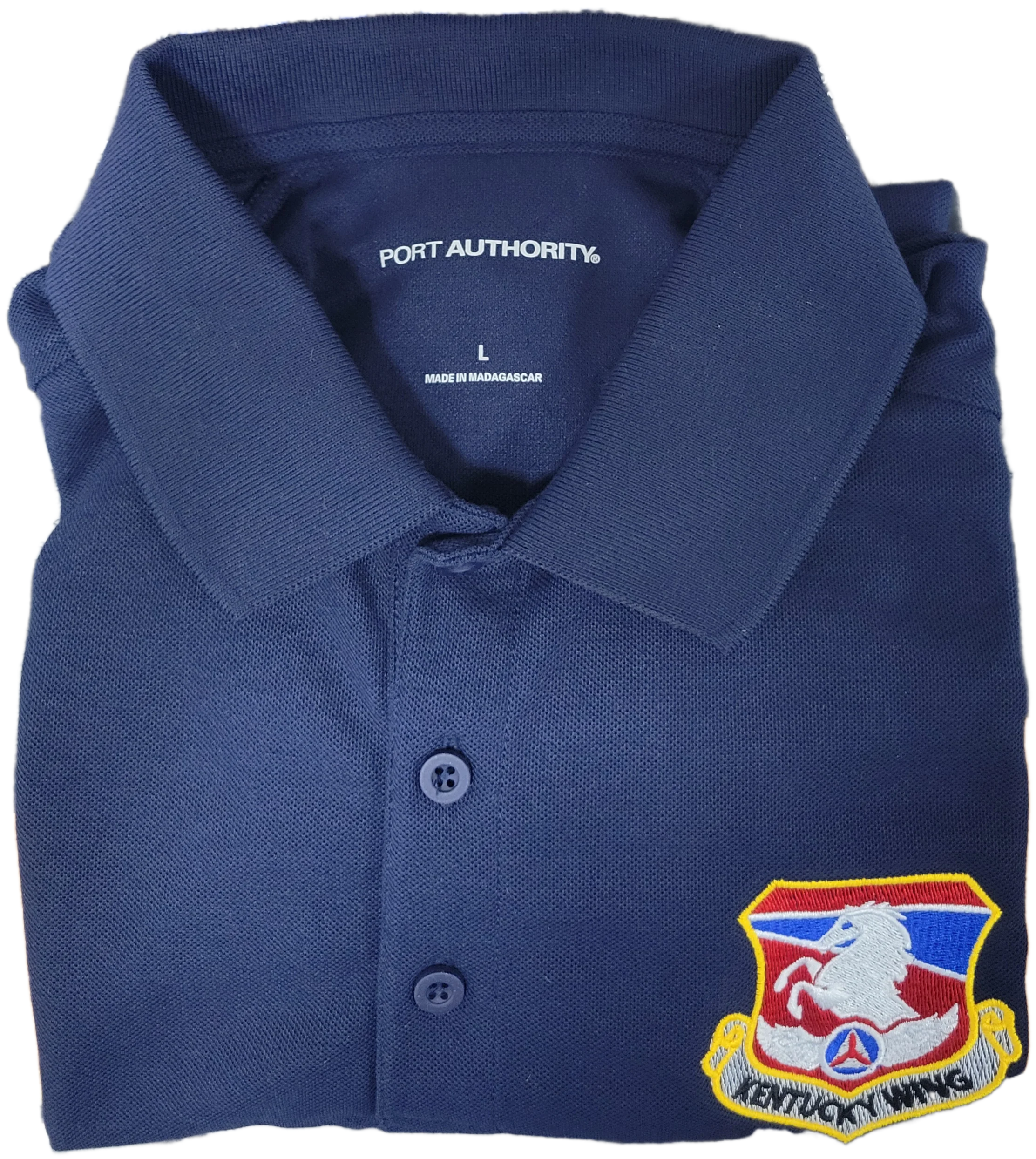 Civil Air Patrol Leisure Shirt: Polo (Navy Blue) with Wing/Region Emb Male - Image 18