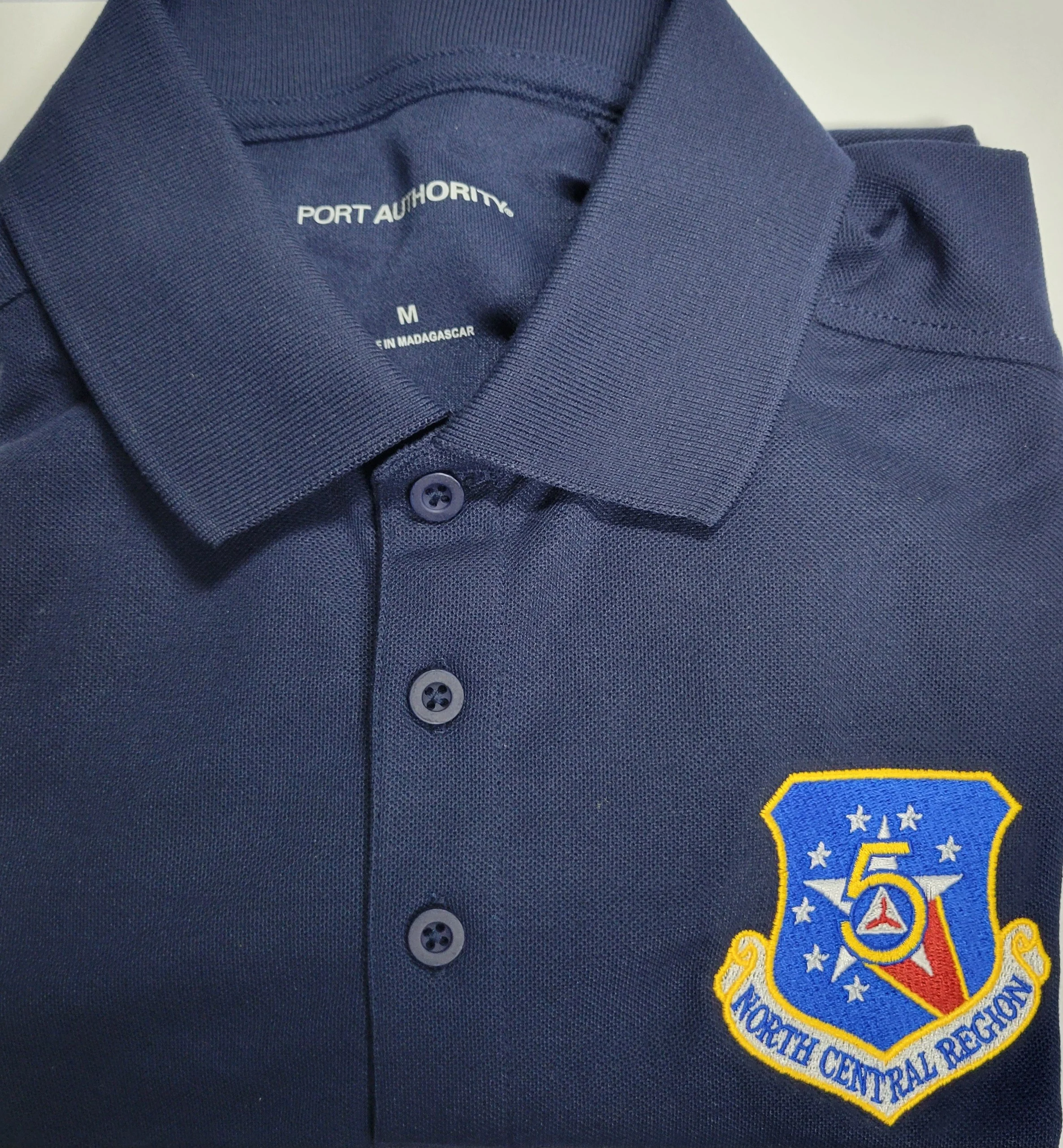 Civil Air Patrol Leisure Shirt: Polo (Navy Blue) with Wing/Region Emb Male - Image 20