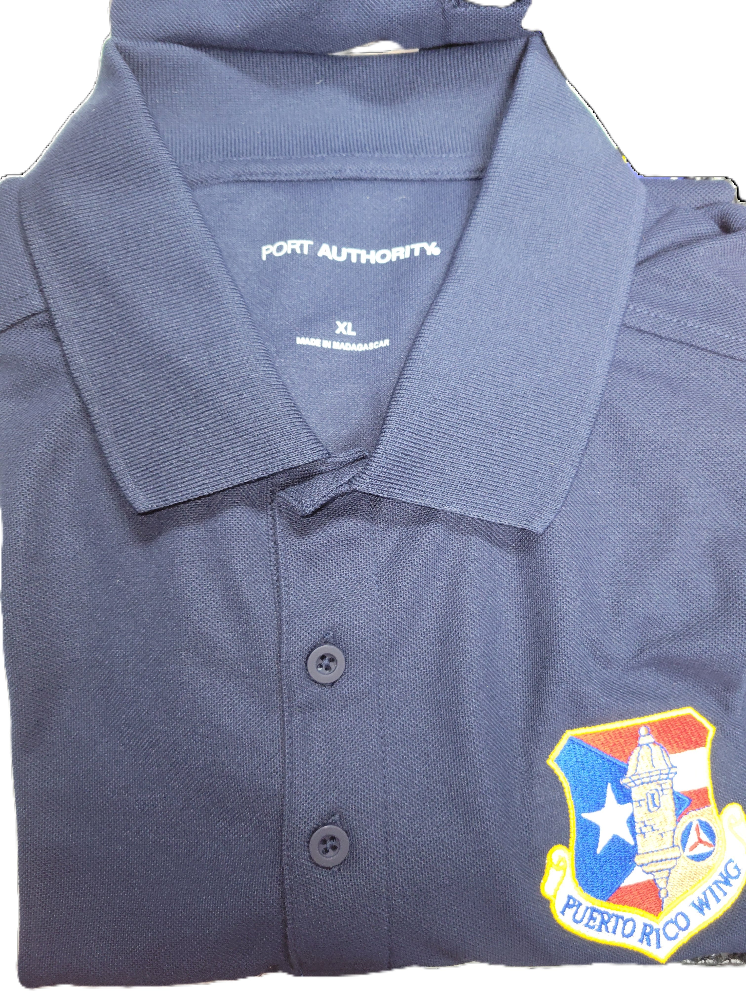 Civil Air Patrol Leisure Shirt: Polo (Navy Blue) with Wing/Region Emb Male - Image 22
