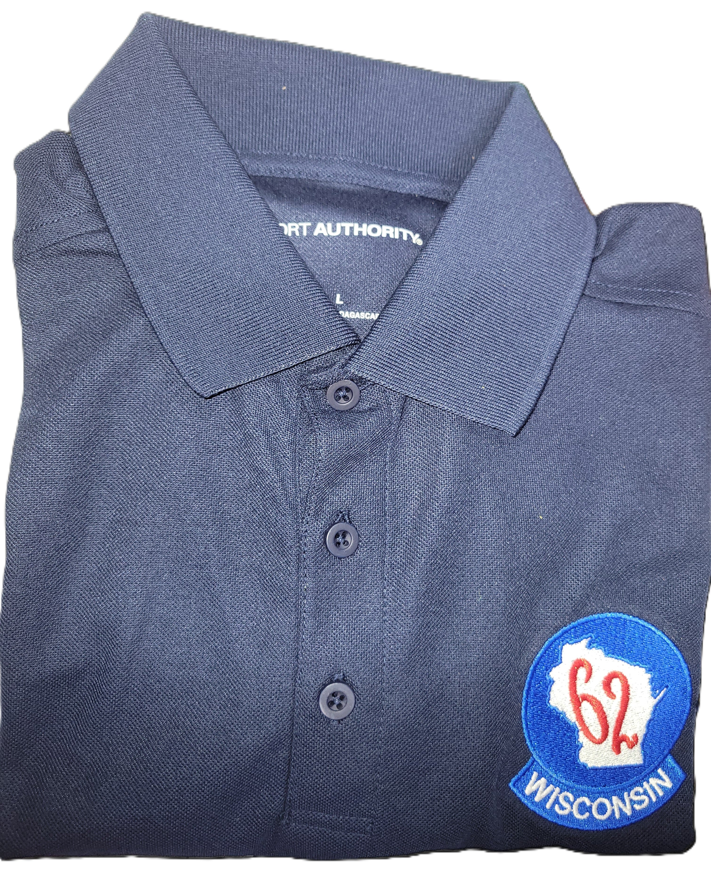 Civil Air Patrol Leisure Shirt: Polo (Navy Blue) with Wing/Region Emb Male - Image 24