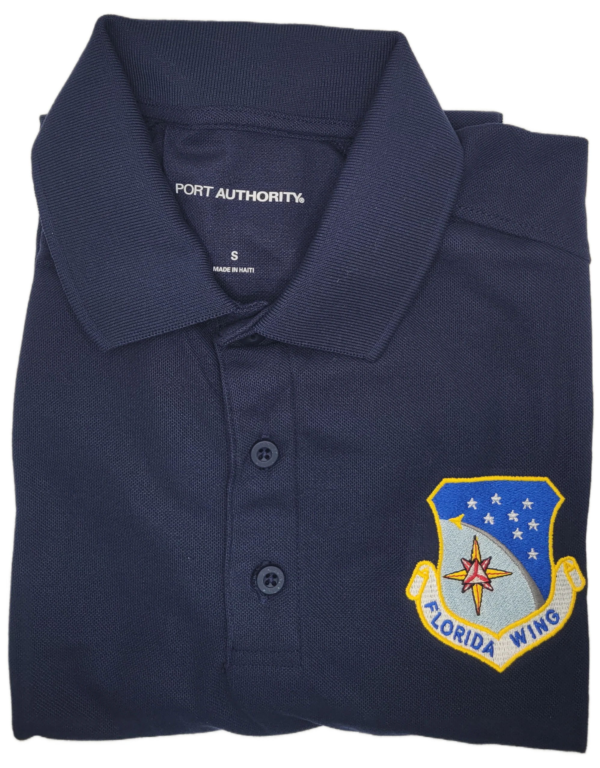 Civil Air Patrol Leisure Shirt: Polo (Navy Blue) with Wing/Region Emb Male - Image 5