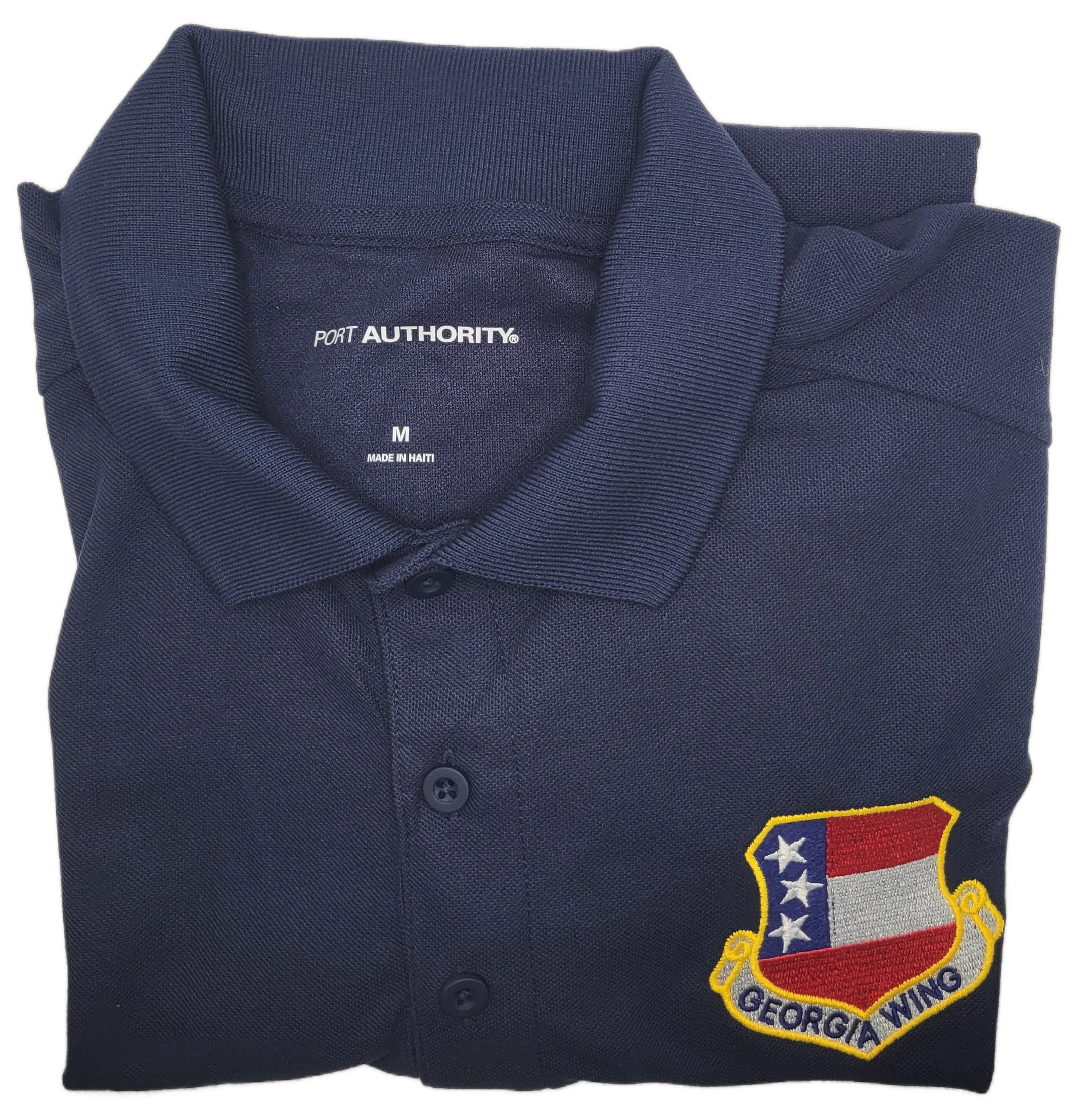 Civil Air Patrol Leisure Shirt: Polo (Navy Blue) with Wing/Region Emb Male - Image 6