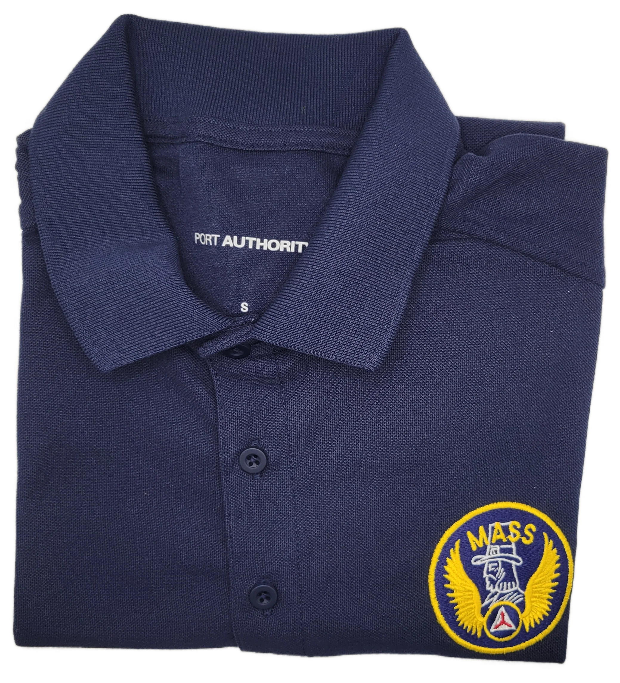 Civil Air Patrol Leisure Shirt: Polo (Navy Blue) with Wing/Region Emb Male - Image 9
