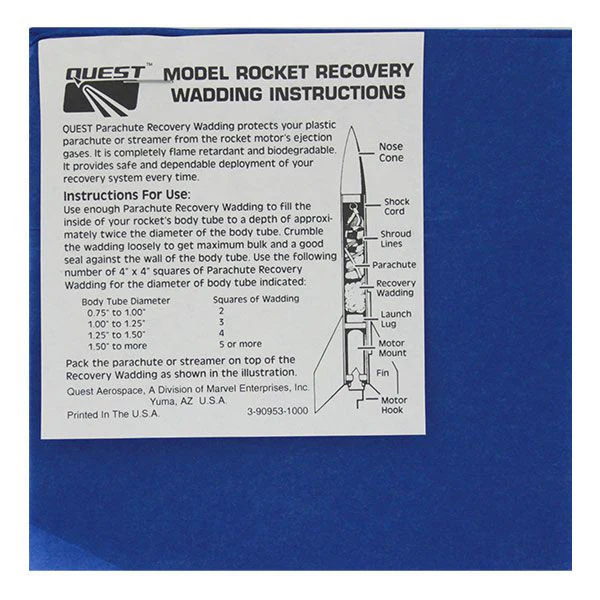 Civil Air Patrol Model Rocketry: Recovery Wadding