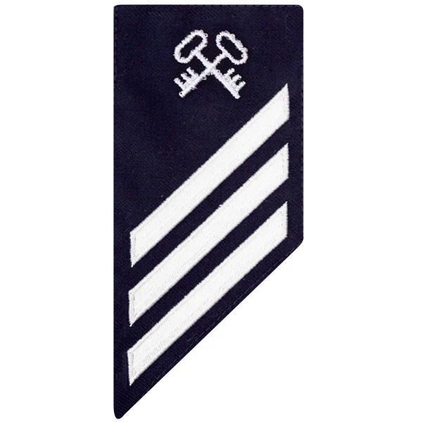 Coast Guard E3 Rating Badge: STOREKEEPER - BLUE