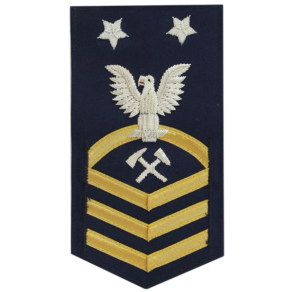 Coast Guard E9 Rating Badge: Damage Controlman "DC" - blue