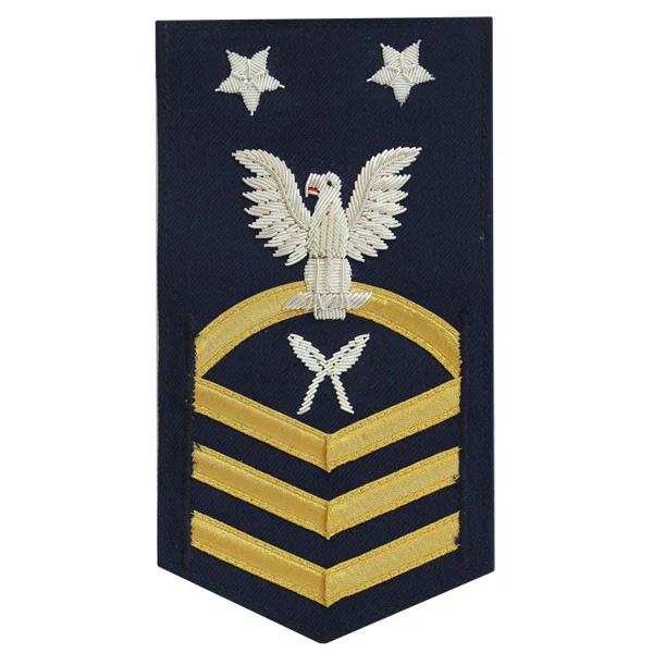 Coast Guard E9 Rating Badge: Yeoman "YN" - blue