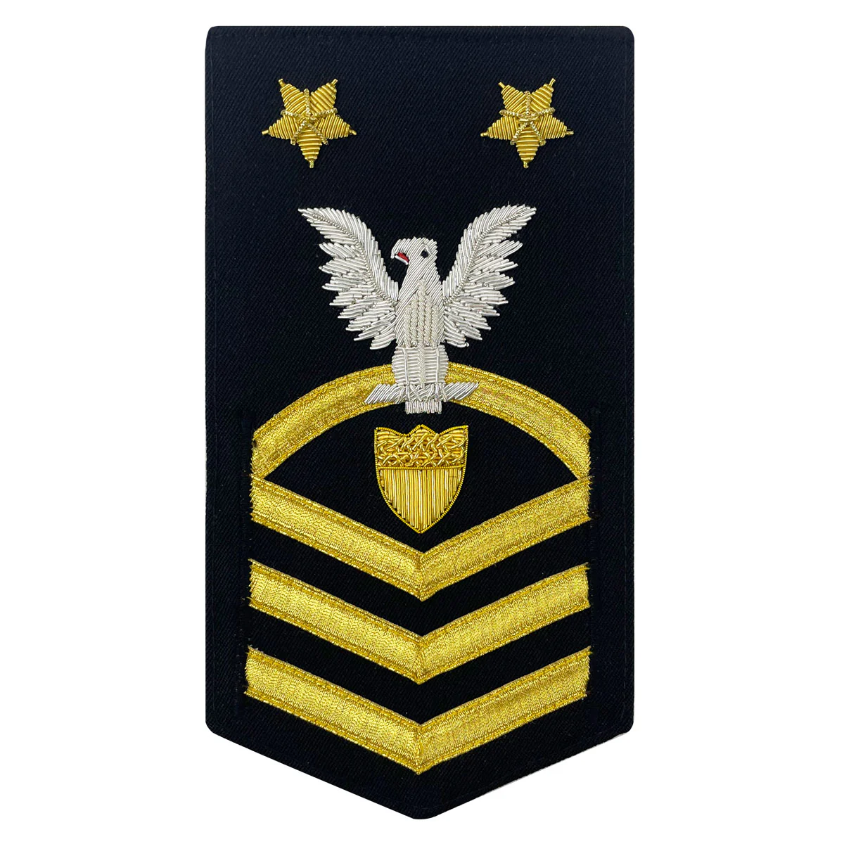 Coast Guard E9 Rating Badge: Area Command Master Chief "ACMC" - BLACK