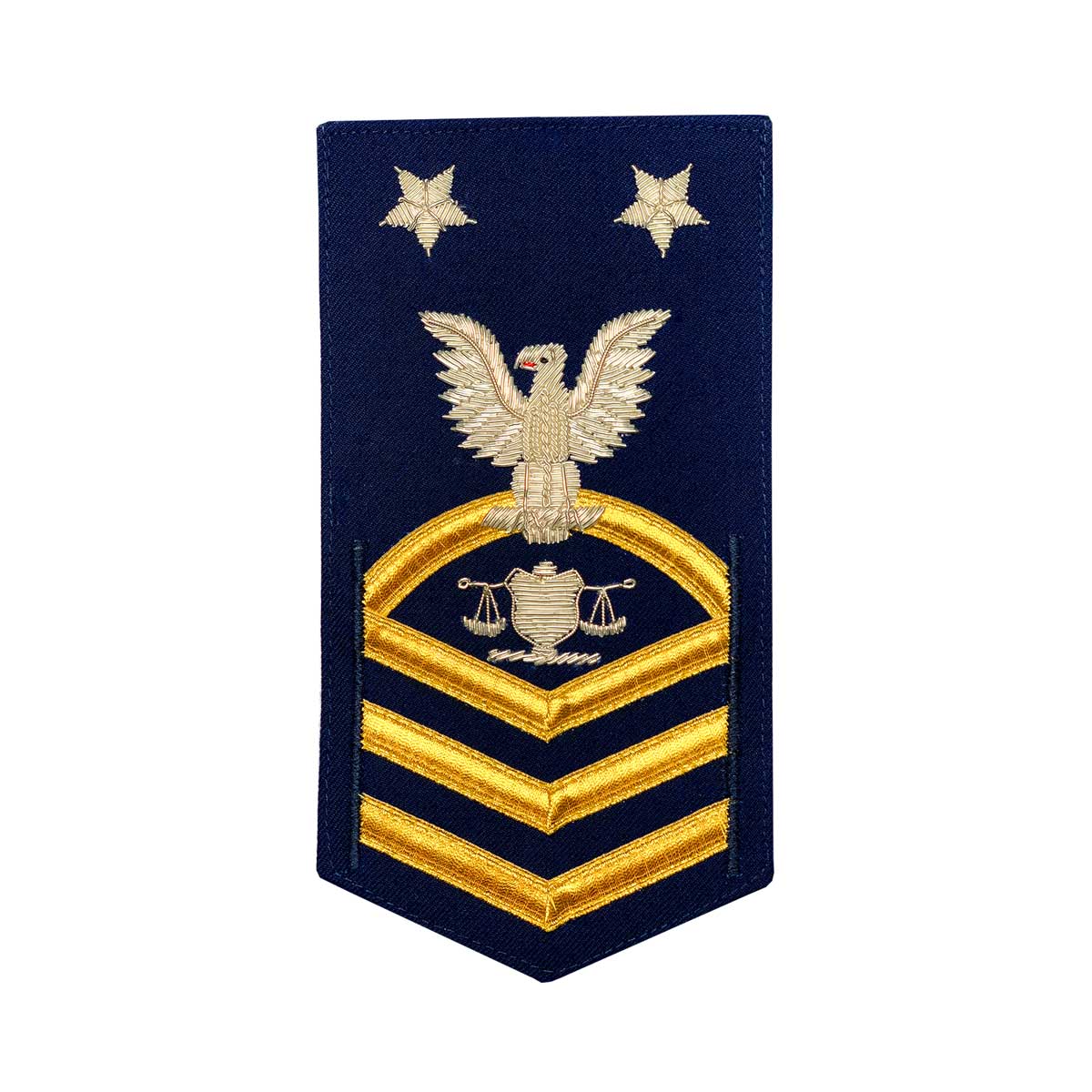 Coast Guard E9 Rating Badge: Investigator - blue
