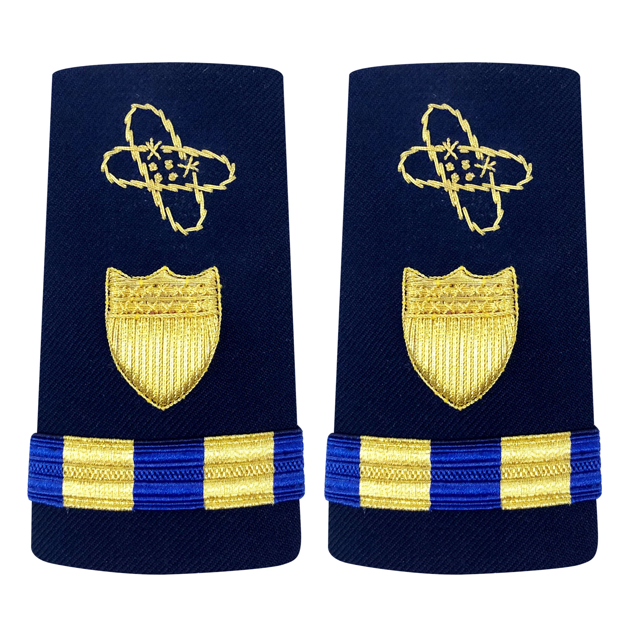 Coast Guard Shoulder Board: Enhanced Warrant Officer 2 Electronics - Female