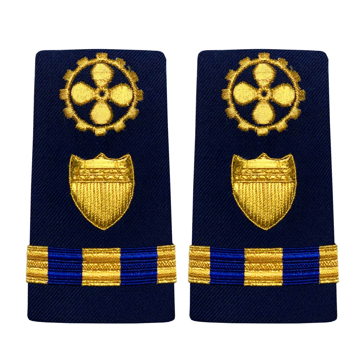 Coast Guard Shoulder Board: Enhanced Warrant Officer 3 Marine Safety Specialist Engineer - Female