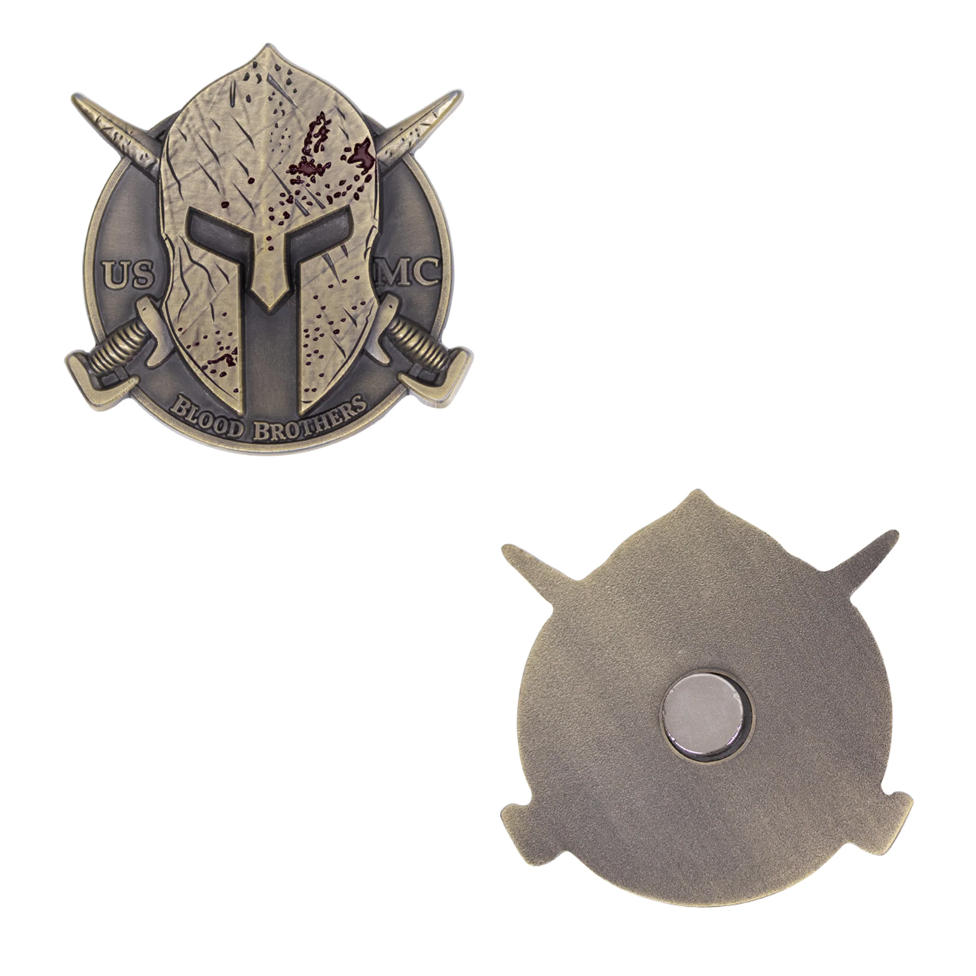 Coin 2" Magnet: USMC Spartan Blood Brothers