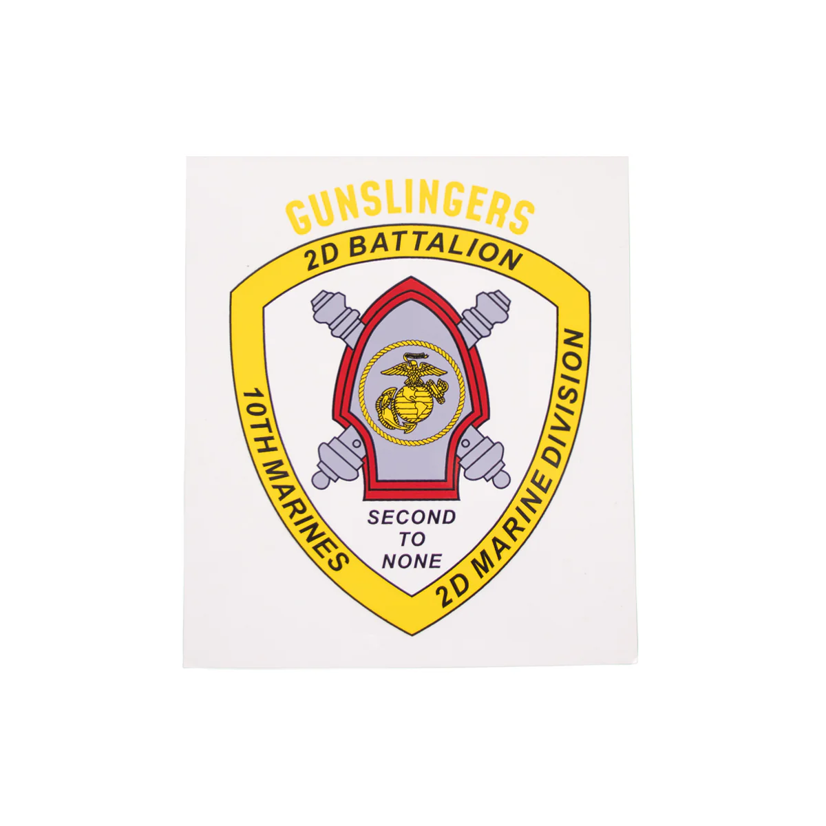 Decal: 2nd Battalion 10th Marines 2nd Marine Division  - Gunslingers