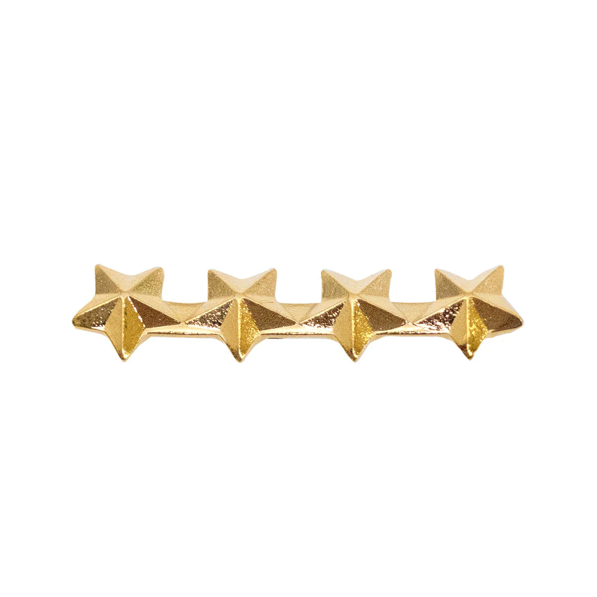 Ribbon Attachments: Four 3/16" Stars Mounted on a Bar - gold