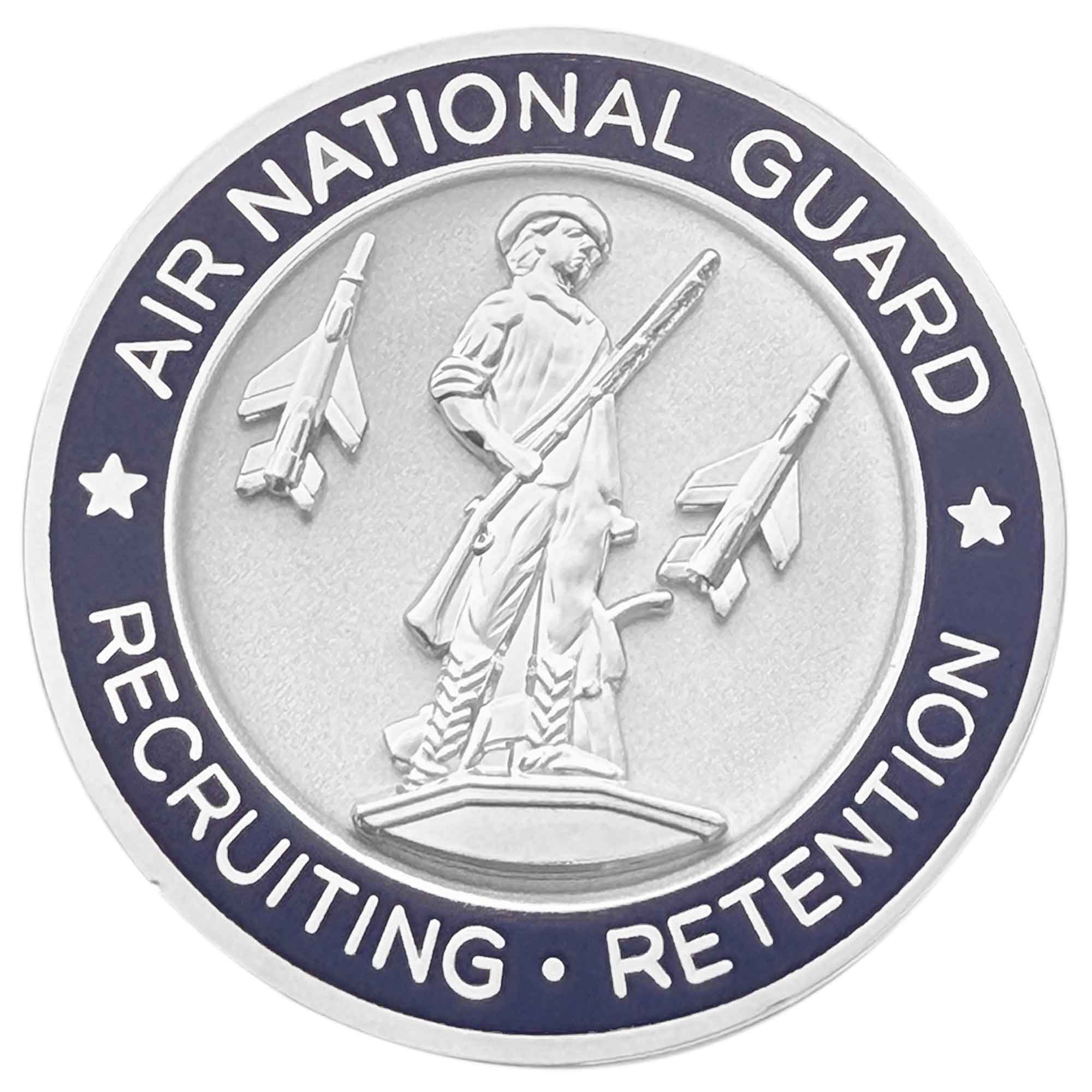 Identification Badge - Midsize: Air Force Air National Guard No Wreath Recruiting & Retention