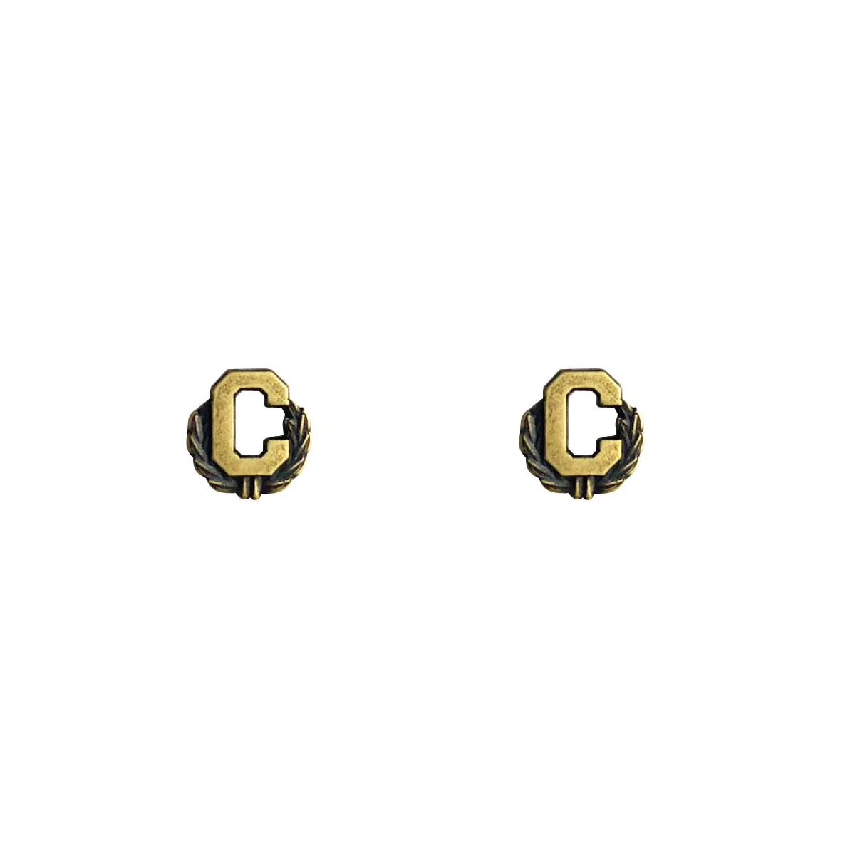 Letter C Attachment with Wreath for Ribbon and Full Size Medal 5/16"" - bronze