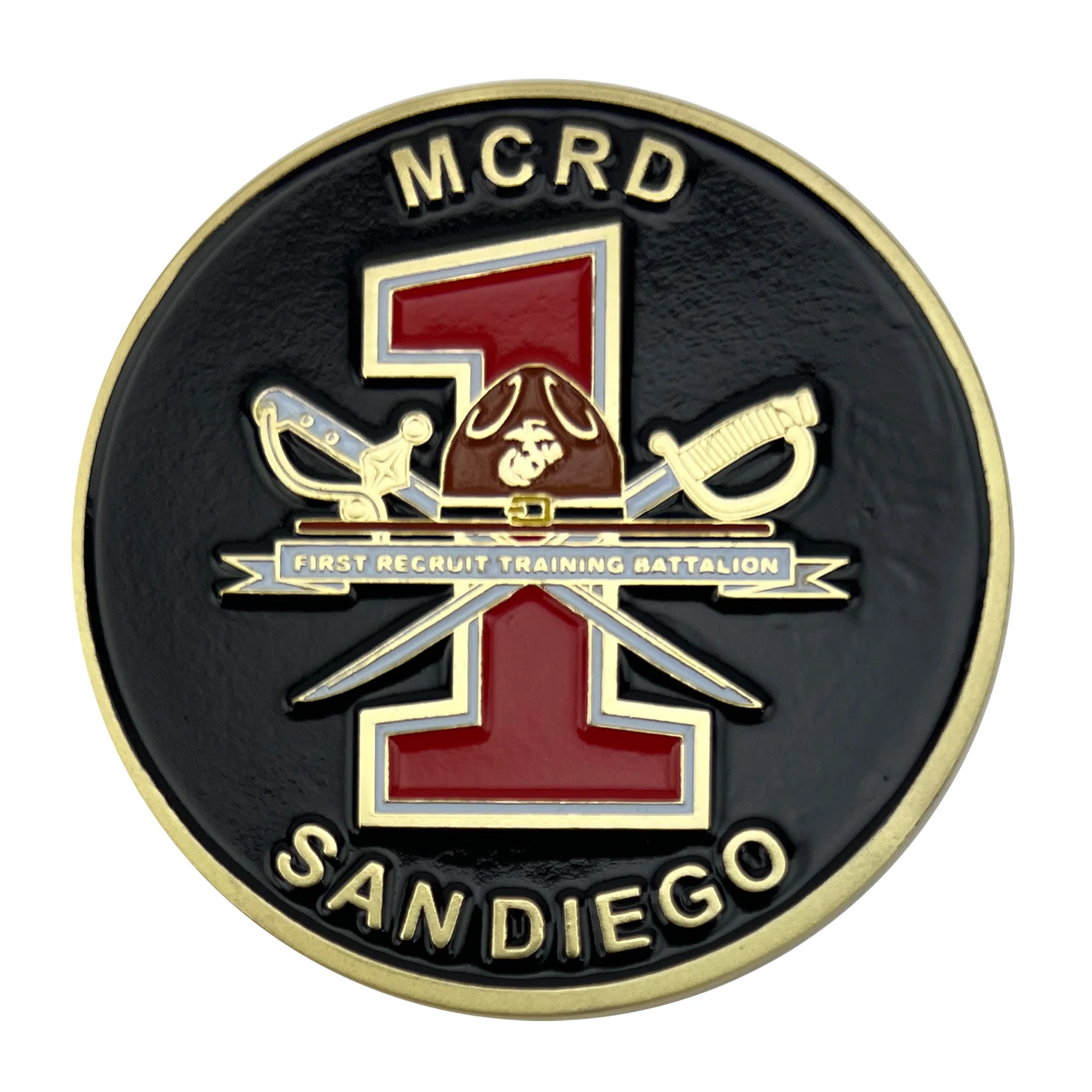 Marine Corps Coin: 2" Marine Corps Recruit Depot San Diego 1st Battalion Alpha Company - Image 2