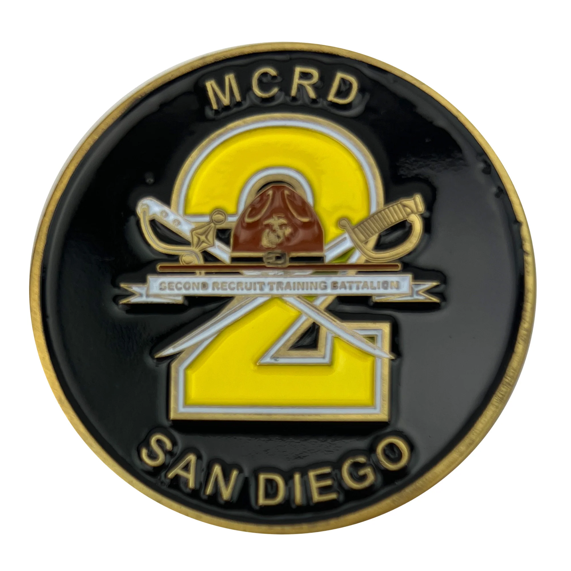 Marine Corps Coin: 2" Marine Corps Recruit Depot San Diego 2nd Battalion Golf Company - Image 2