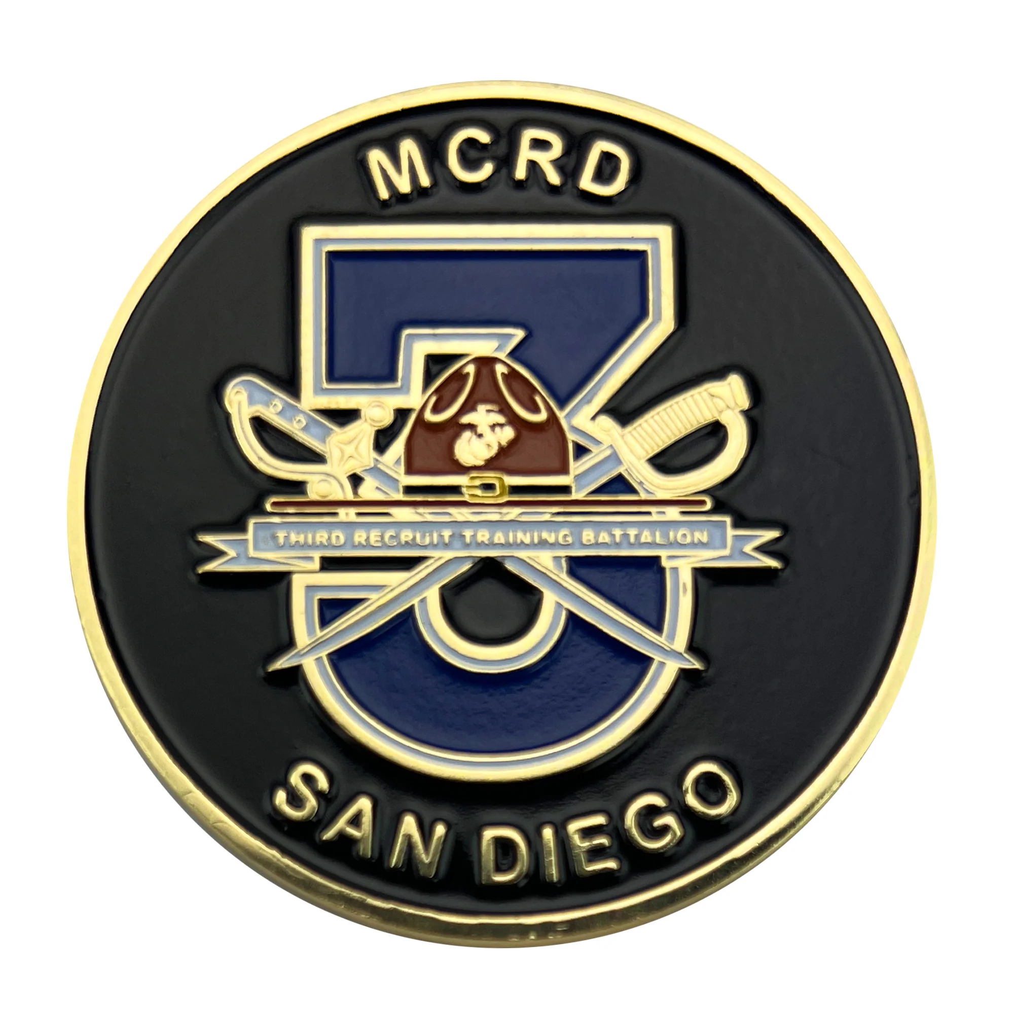 Marine Corps Coin:  2" Marine Corps Recruit Depot San Diego 3rd Battalion Mike Company - Image 2