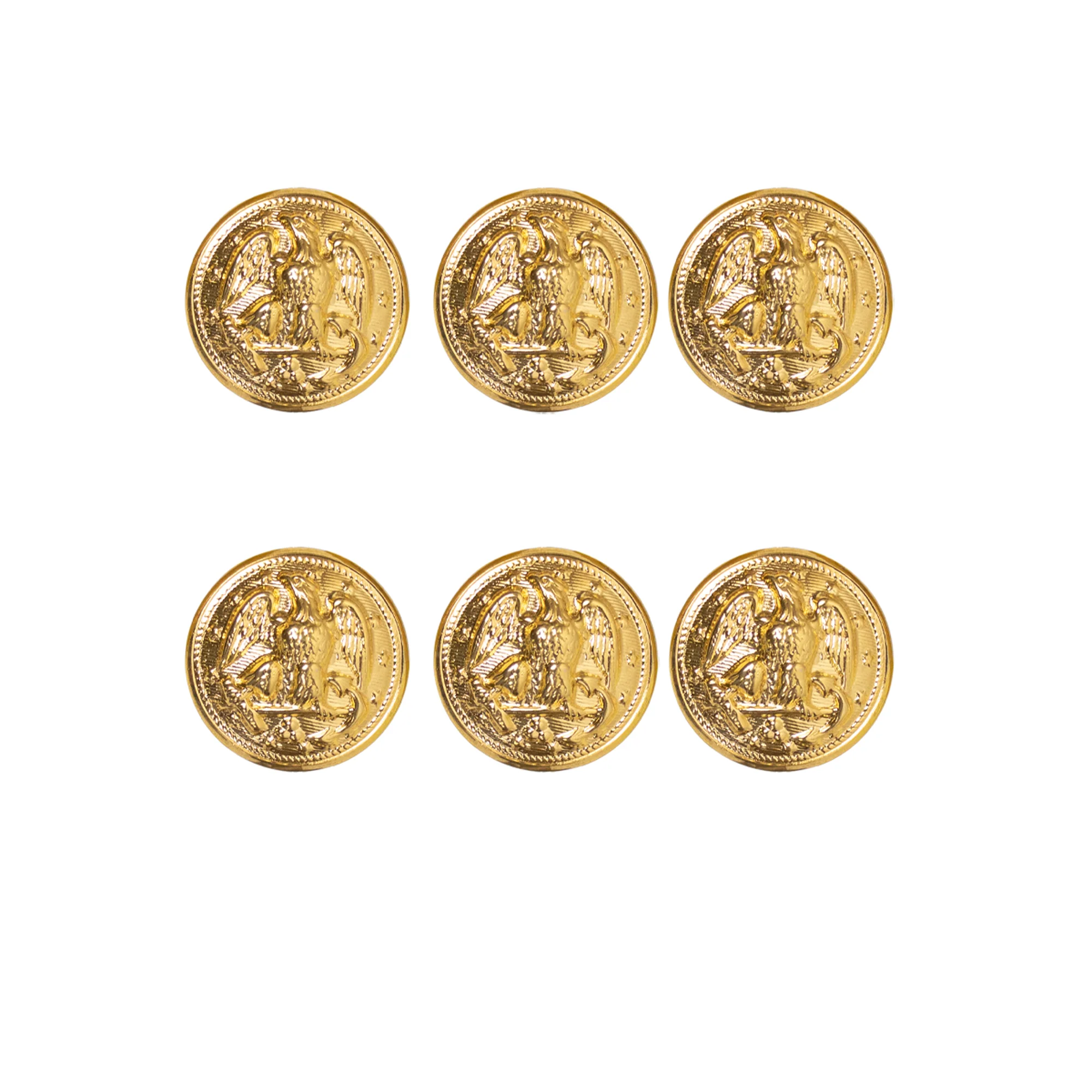 Navy Button Set with Bodkin Hopper Back - set of 6-35 Ligne