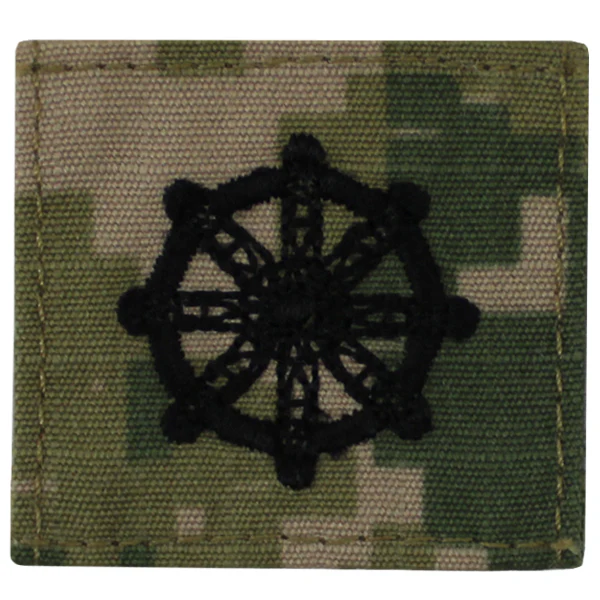 Navy Collar Device: Woodland Digital Embroidered Buddhist Chaplain NWUIII