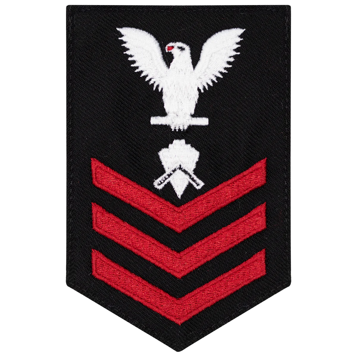 Navy E6 FEMALE Rating Badge: Builder - New Serge for Jumper