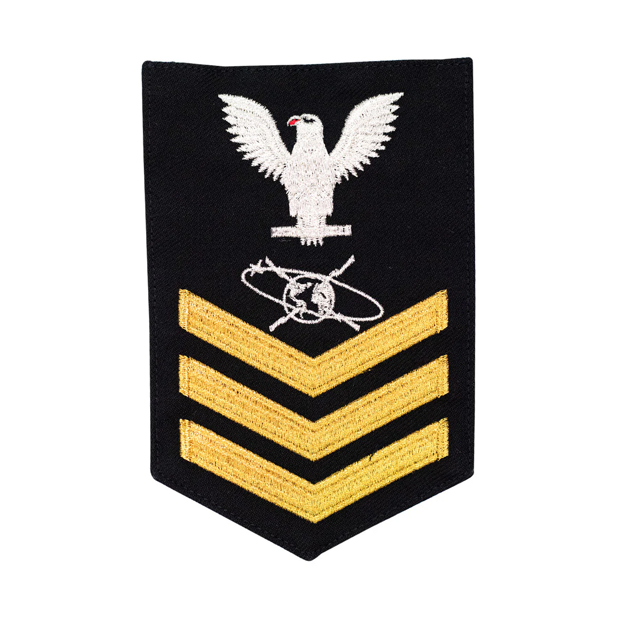 Navy E6 MALE Rating Badge: MC Mass Communication Specialist - blue - Image 2