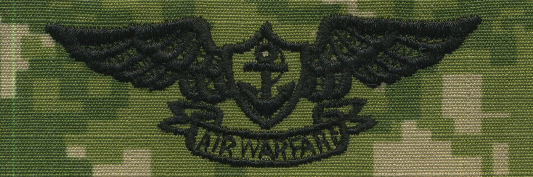Navy Embroidered Badge: Aviation Warfare - Woodland Digital NWUIII