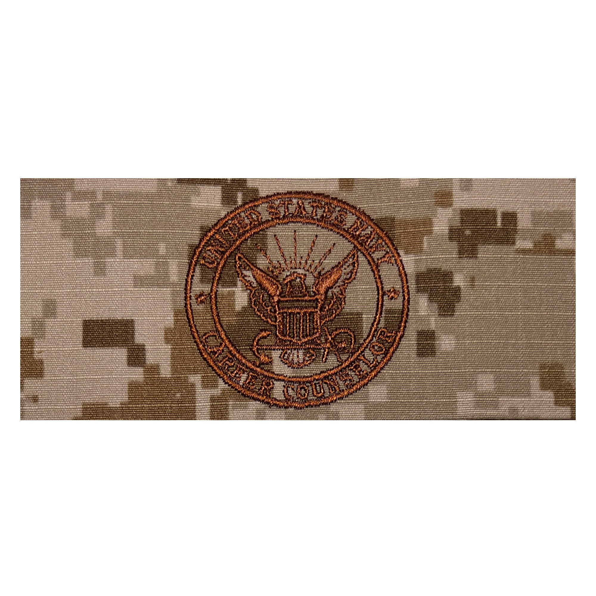 Navy Embroidered Badge: Career Counselor - Desert Digital