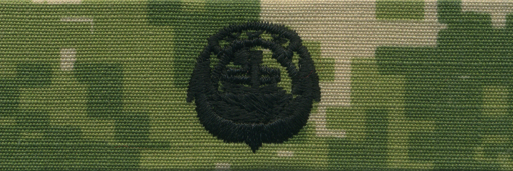 Navy Embroidered Badge: Small Craft - Woodland Digital