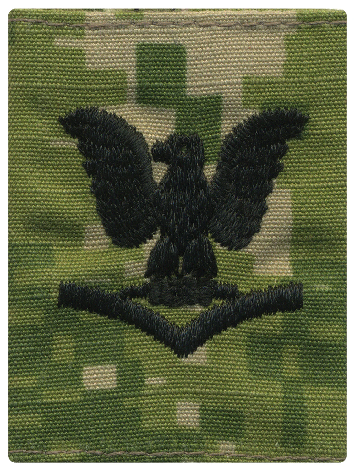 Navy Parka Tab Device: Woodland Digital Embroidered E4 Third Class Petty Officer