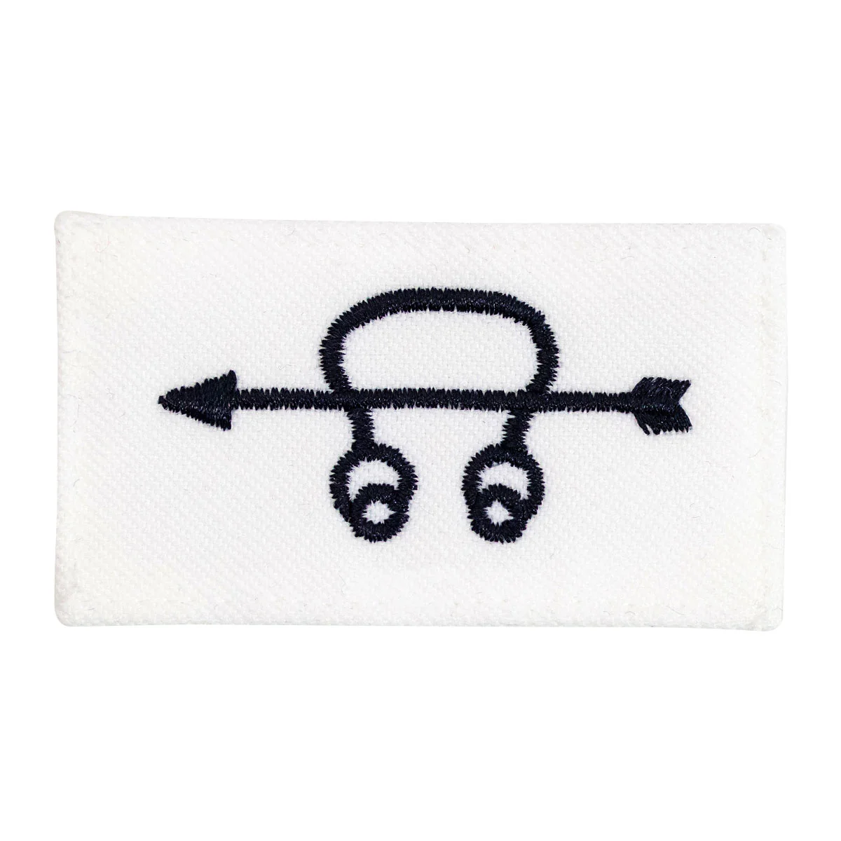Navy Rating Badge: Striker Mark for ST Sonarman - white CNT for dress uniforms