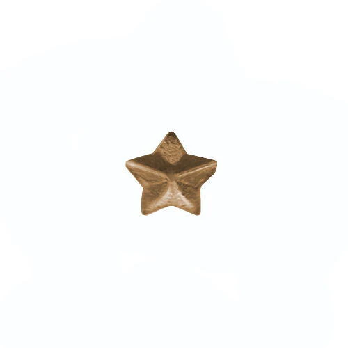 NO PRONG Ribbon Attachment: 3/16" Bronze Star