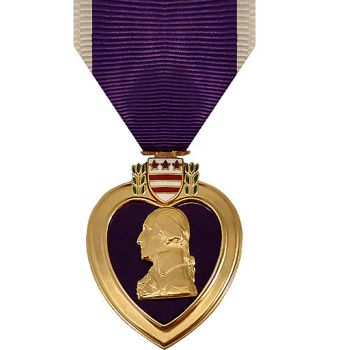 Full Size Medal: Purple Heart - 24k Gold Plated 24K Gold Plated