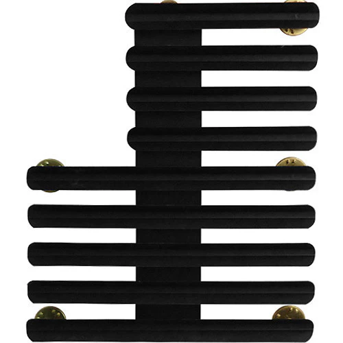 Ribbon Mounting Bar: 23 Ribbons Staggered Right - ⅛ inch space